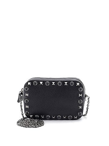 Valentino Garavani Rolling Rockstud Camera Crossbody Bag Leather with Cabochons (view 1)