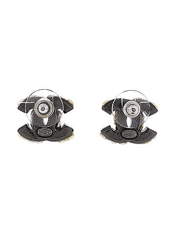 Chanel CC Stud Earrings Metal with Faux Pearls and Crystals (view 2)