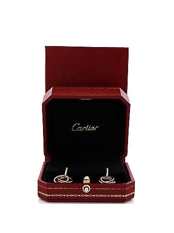 Cartier Trinity Hoop Dangle Earrings 18K Tricolor Gold with Diamonds (view 2)