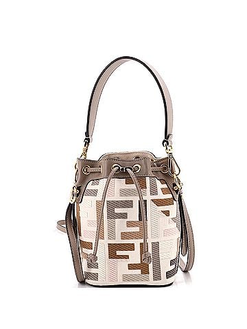 Fendi Mon Tresor Bucket Bag Zucca Embroidered Canvas Mini (view 1)