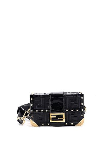 Fendi Baguette Trunk Bag Zucca Embossed Leather Mini (view 1)