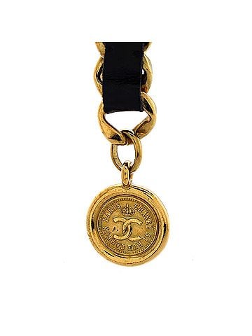Chanel Vintage Medallion Chain Belt Metal and Leather (view 1)