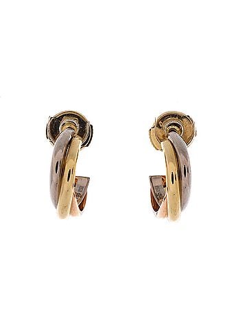 Cartier Trinity Hoop Earrings 18K Tricolor Gold 13mm (view 1)