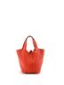 Hermès 100% Leather Orange Picotin Lock Bag Clemence PM One size - photo 4