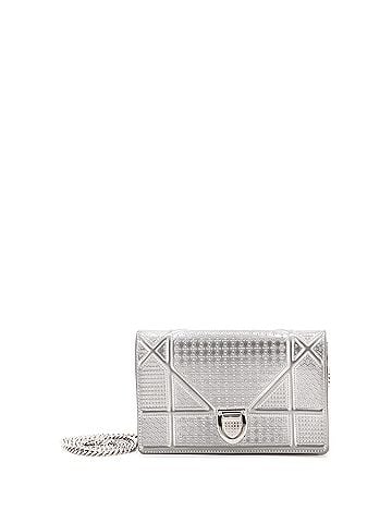 Christian Dior Diorama Wallet on Chain Cannage Embossed Calfskin (view 1)