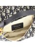Christian Dior 100% Canvas Plain Blue Saddle Handbag with Strap Oblique Canvas Mini One size - photo 5