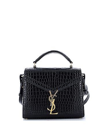 Saint Laurent Cassandra Top Handle Bag Crocodile Embossed Leather Mini (view 1)