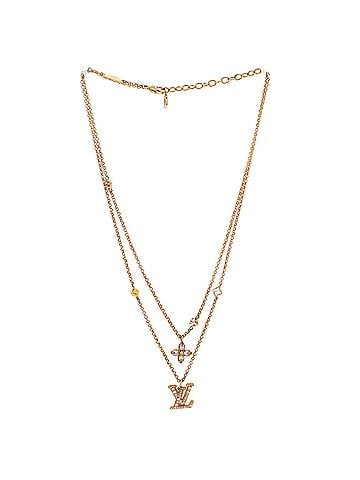Louis Vuitton Lady LV Necklace Metal with Crystals (view 2)