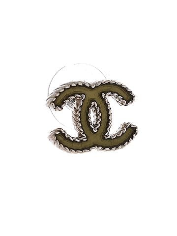 Chanel CC Stud Earrings Metal with Enamel (view 2)