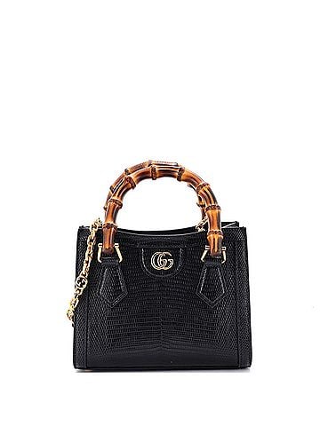 Gucci Diana NM Bamboo Handle Tote Lizard Mini (view 1)