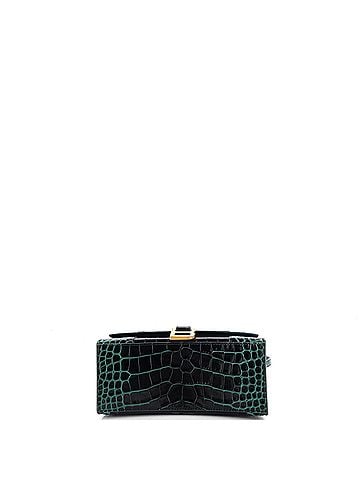 Balenciaga Hourglass Top Handle Bag Crocodile Embossed Leather Small (view 2)