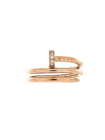 Cartier Juste un Clou Double Ring 18K Rose Gold and Diamonds Small (view 1)