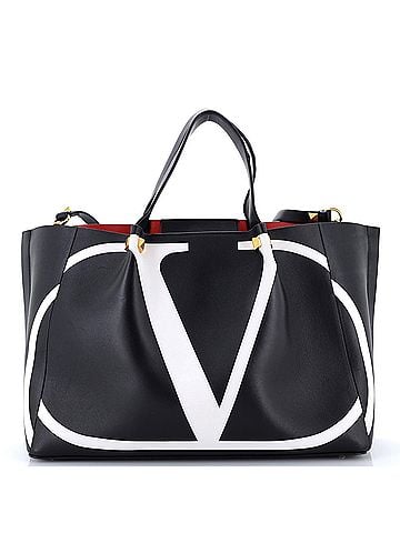 Valentino Garavani VLogo Escape Tote Leather with Inlay Medium (view 1)