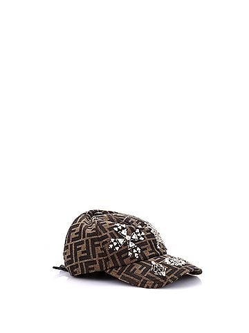 Fendi Logo Baseball Cap Embellished Zucca Canvas (view 2)
