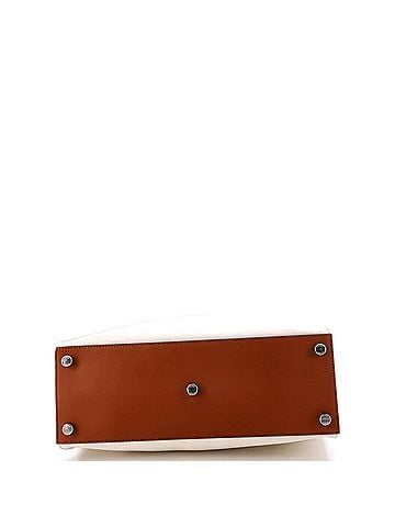 Fendi North South Logo Cutout Handle Shopper Tote Canvas with Leather (view 2)