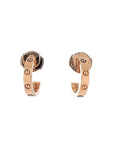 Cartier Love Hoop Earrings 18K Rose Gold Small (view 1)