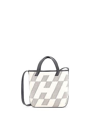 Hermès Cabas H en Biais Tote Canvas with Leather 27 (view 1)