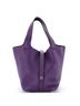Hermès 100% Leather Purple Picotin Lock Bag Clemence PM One size - photo 1