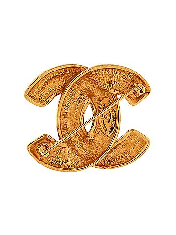 Chanel Vintage Quilted CC Brooch Metal (view 2)