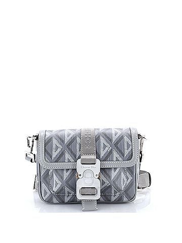 Christian Dior Hit the Road Flap Crossbody Bag CD Diamond Coated Canvas and Leather Mini (view 1)