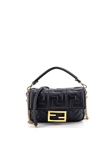 Fendi Baguette NM Bag Zucca Embossed Leather Mini (view 1)