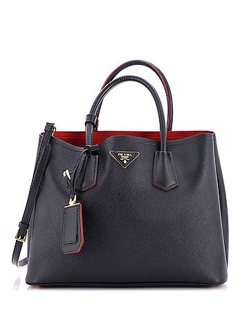 Prada Cuir Double Tote Saffiano Leather Medium (view 1)