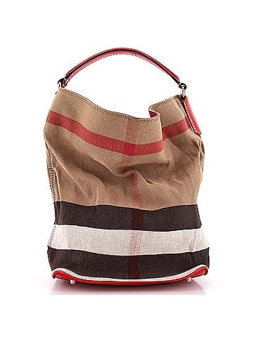 Burberry Ashby Bag House Check Canvas Medium (view 1)