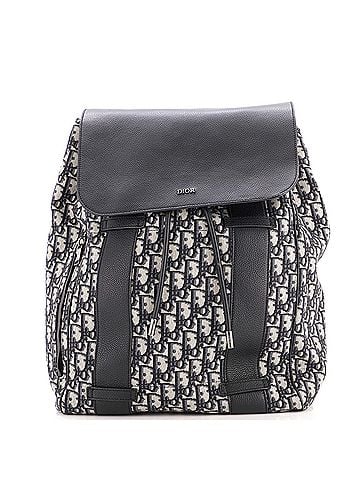 Christian Dior Flap Backpack Oblique Canvas and Leather (view 1)