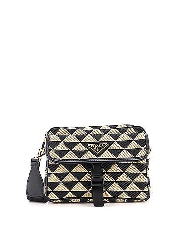 Prada Symbole Front Pocket Zip Messenger Jacquard Small (view 1)