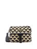 Prada 100% Canvas Plain Tan Symbole Front Pocket Zip Messenger Jacquard Small One size - photo 1