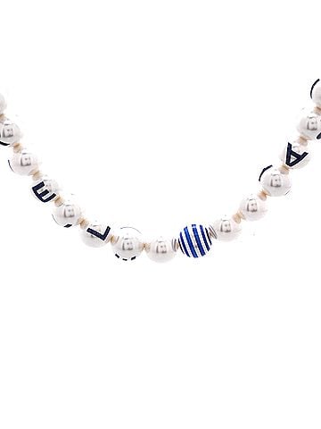 Chanel La Pausa CC Station Long Necklace Faux Pearls with Printed Beads and Metal (view 1)