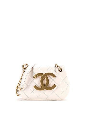 Chanel Giant CC Chain Compartment Messenger Bag Quilted Lambskin Small (view 1)