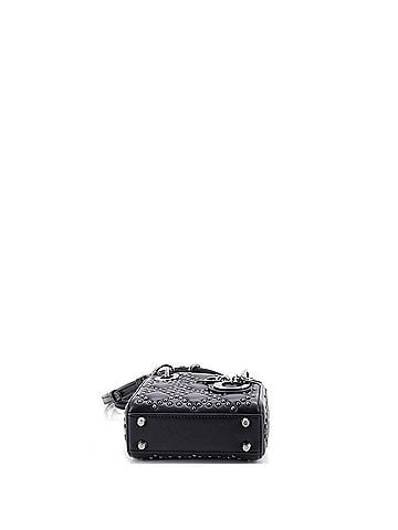 Christian Dior Lady Dior Bag Pearl Cannage Studded Lambskin Micro (view 2)