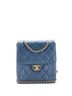 Chanel 100% Leather Blue CC Chain Flap Backpack Quilted Caviar One size - photo 1