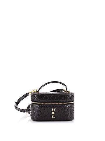 Saint Laurent Gaby Zip Around Vanity Bag Quilted Leather Mini (view 1)