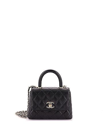 Chanel Coco Top Handle Bag Quilted Caviar Extra Mini (view 1)