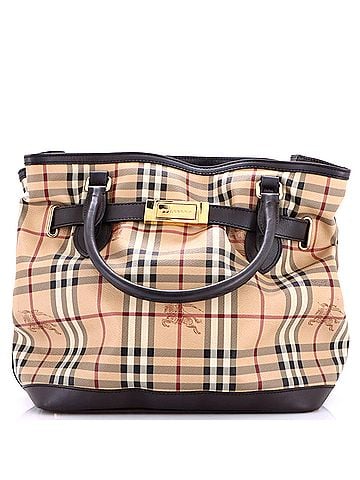 Burberry Golderton Tote Haymarket Coated Canvas Medium (view 1)
