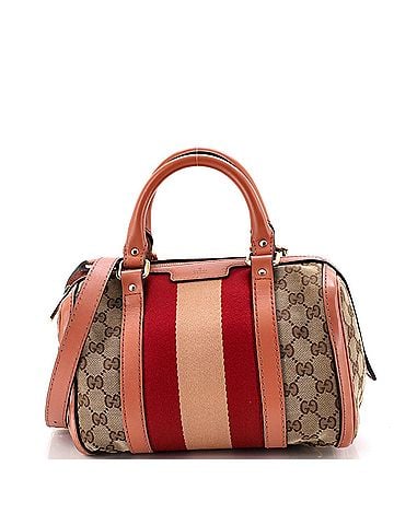Gucci Vintage Web Boston Bag GG Canvas Small (view 1)