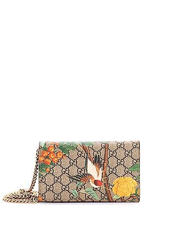 Gucci Chain Wallet Tian Print GG Coated Canvas (view 1)