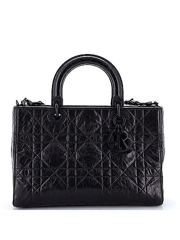 Christian Dior Ultra Matte Lady D-Sire Bag Macrocannage Crinkled Calfskin Medium (view 1)