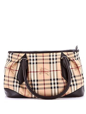 Burberry Heathcliff Convertible Tote Haymarket Coated Canvas Medium (view 1)