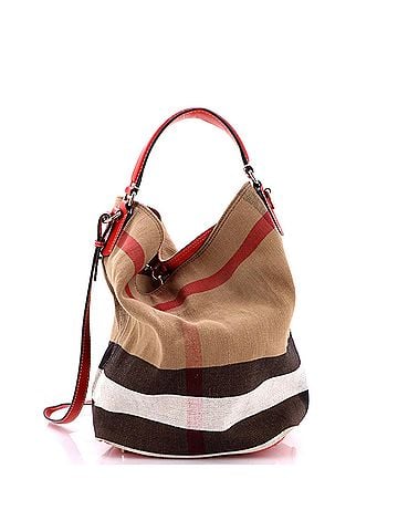 Burberry Ashby Bag House Check Canvas Medium (view 1)