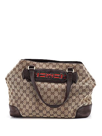 Gucci Dressage Tote GG Canvas and Leather Medium (view 1)
