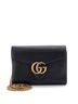 Gucci 100% Leather Black GG Marmont Chain Wallet Leather Mini One size - photo 1