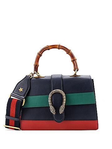 Gucci Dionysus Bamboo Top Handle Bag Colorblock Leather Medium (view 1)
