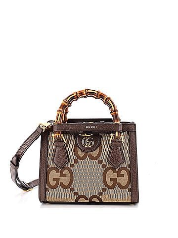 Gucci Diana NM Bamboo Handle Tote Jumbo GG Canvas Mini (view 1)