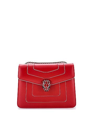 Bvlgari Serpenti Forever Square Shoulder Bag Leather Small (view 1)