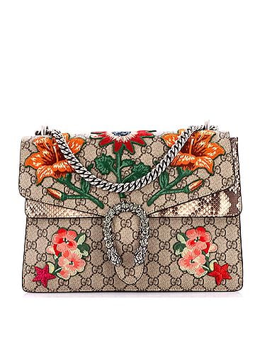 Gucci Dionysus Bag Embroidered GG Coated Canvas with Python Medium (view 1)