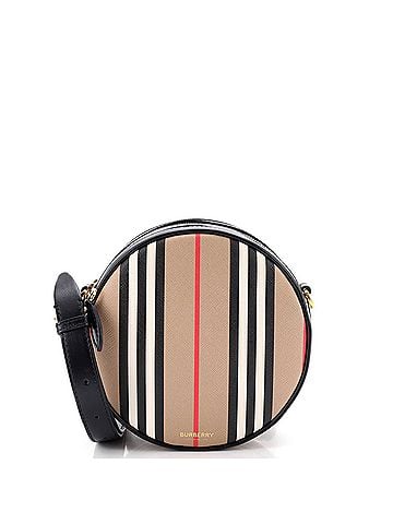 Burberry Louise Round Bag Icon Stripe E-Canvas (view 1)