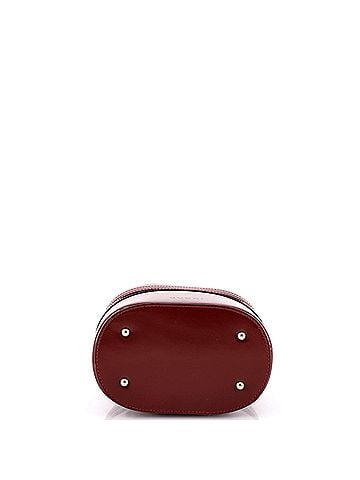 Gucci Bamboo Top Handle Vanity Shoulder Bag Patent and Metal Mini (view 2)